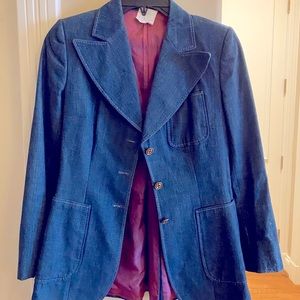 Vintage-French Denim lined blazer-Clubmen -6